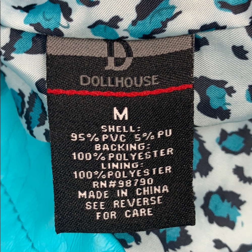Dollhouse teal button cropped jacket Med - Picture 4 of 7